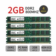 ชุด8GB (4X2GB) KVR800D2N6K2/4G DDR2 800MHz หน่วยความจำสำหรับเดสก์ท็อป RAM สำหรับ King Ston