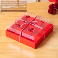 New Years 4/6/9 Grid Cake Box 2/3 Inch Mini Mousse Cake Dessert Packaging Box Cake Cup Packing Box S