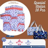 TRINA BABY- BAJU BAYI 18 PCS FREE TAS DIAPERS MELAHIRKAN I perlengkapan stelan bayi set sarung tanga