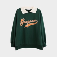 Gangnam Deep Green Oversize Sweater by nunananu