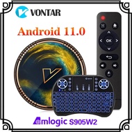 VONTAR X2 Android 11.0 TV BOX Amlogic S905W2 4GB RAM 64GB ROM Smart 4K Media Player Android 11 AV1 Dual Wifi 2G 16G Set Top Box TV Receivers