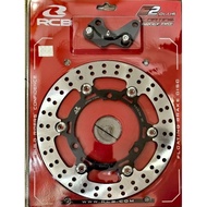 RCB NMAX NVX155 FRONT UPGRADE 260MM E2+ SERIES STEEL FLOATING BRAKE DISC PLATE ( WITH BLACK BRACKET)