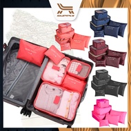 LH 7COLORS 6pcs Set Travel Pouch Multi Size Organizer Bags In Bag Laundry (Extra Large) 6 Pcs Set