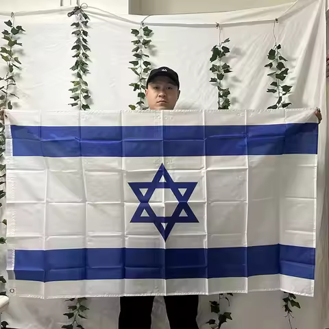 TIKI FLAG Israel Flag 3x5fts 90x150cm polyester Israel Israeli National hanging Flag for decoration
