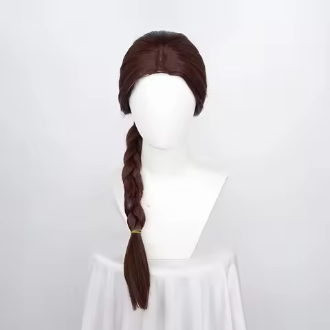 Lara Croft Wig Shadow of the Tomb Raider Lara Croft Wig 70cm Curly Brown Synthetic Hair Alicia Vikan