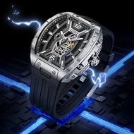 BONEST GATTI Mechanical Watch Full Automatic Skeleton Luminous Men Watch Luxury Wristwatch Barrel Sa