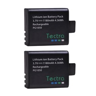 Tectra 2pcs 1180mAh PG1050 Rechargable Camera Battery for SJCAM SJ4000 WiFi SJ5000 WiFi Plus M10 SJ5000 plus SJ6000 SJ7000 SJ8000