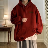 【Wine red color Plus Size M-8XL】American style Originality Teenage Street Letters print Oversized Ho
