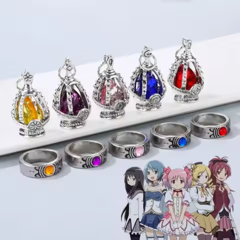 Anime Magic Girl Spiritual Nucleus Alloy Pendant Cosplay Puella Magi Madoka Magica Soul Gem Crystal 