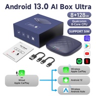 CarlinKit TBOX Wireless CarPlay AI Box Android 13 Wireless Android Auto Adapter SIM 4G LTE GPS 8+128