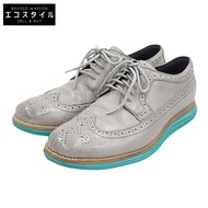 Cole Haan Lunargrand 翼尖皮鞋，男款，皮革，灰色，美國尺寸 10，C11948 [二手]