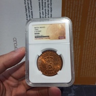 Uang Koin Kuno 2.5 Cent Nederlandsch Indie Tahun 1945