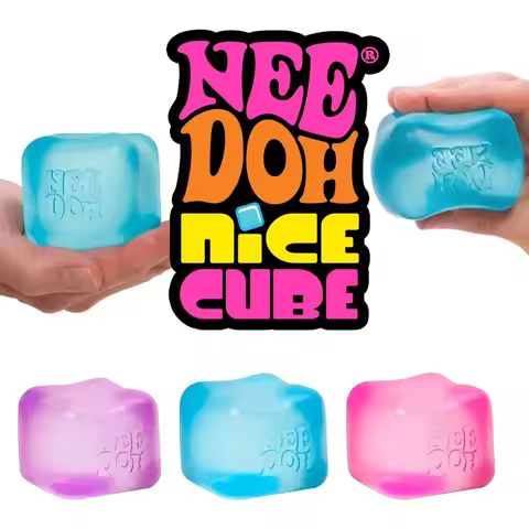 Needoh Nice Cube Sensory Stress Reliever Fidget Anxiety Focus Helper Desk Sensory Cube for Adults & 