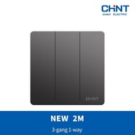 New CHINT Switch 2M Gray Black 3 Gang 1 Way Switch Stylish Modern Model