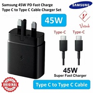 Samsung 45W PD Fast Charge With Tpye C to Type C Cable UK Plug