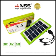 NSS 6V 3W/5w/8W Solar panel polycrystalline USB cable inside multi-head Solar panel Portable sola