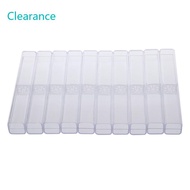 BLACK Pack of 10 Small Clear Acrylic Pen Case Holder Mini Transparent Pencil Holder