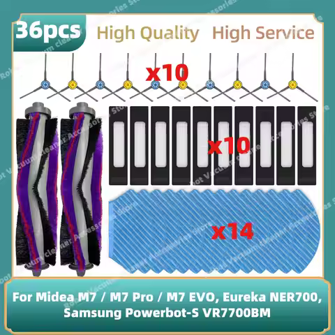 Fit For Midea M7 / M7 Pro / M7 EVO, Eureka NER700, Samsung Powerbot-S VR7700BM Parts Main Side Brush