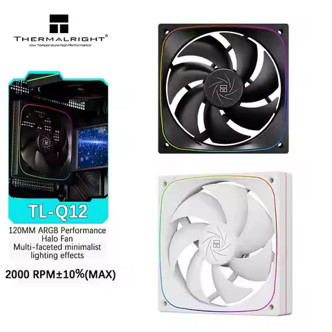 Thermalright TL-Q12 120MM PWM/ARGB Performance Halo Fan Multi-faceted Minimalistic Lighting Effects 