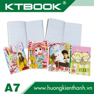 Combo 50 cuốn Sổ tay A7 bìa giấy cứng cao cấp KTBOOK ruột giấy trắng caro cao cấp