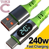 240W Quick Charging USB C Cables - Transfer Type C Wire Cord - Fast Charging Power Display Cable Cor