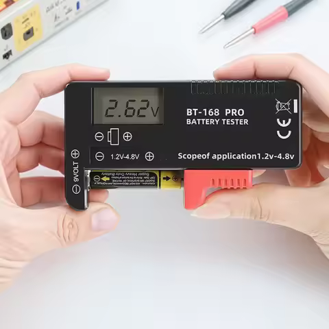 Universal Battery Tester BT 168 BT 168D BT 168PRO for AA AAA C D 9V 18650 Button Cell Voltmeter
