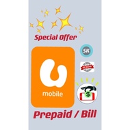 U Mobile prepaid reload top up / Sim Card Postpaid / bill payment....FAST SERVICE