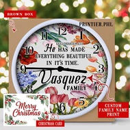 Personalized WALL CLOCK for GIFT or SOUVENIR/GIVEAWAY