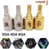 ICVMAX Car Speaker Wire Terminal, 0GA 4GA 8GA Pure Copper Car Audio Connector,  Gold Silver Wire Red