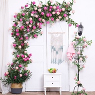 1 PCS Artificial Flowers100cm I Hanging Rose Rattan Flowers Green Leaves Artificial Silk Wisteria Artificial Wedding Dining Room Decoration 81 leaves Artificial Ivy Vine