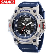 SMAEL Military Mens Sport Watch Fashion Quartz Wristwatch LCD Digital Casual Date Waterproof Electro