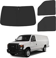 ULROLIT Front Windshield ＆ Side Window Sun Shade for 1992-2025 Fo-rd E-Series E-150 E-250 E-350 E-45