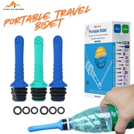 Portable Travel Bidet Cleaner Wash Nozzle Hand Held Bidet Sprayer Manual Flusher Press Cleaning Tool