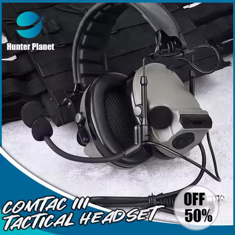 WADSN COMTAC III Tactical Headset Active Pickup Noise Canceling Microphone Communication For Outdoor