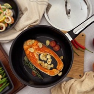 SANSO LIFE 不鏽鋼不沾平底深鍋 24cm (附不鏽鋼蓋)