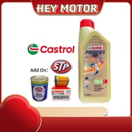 CASTROL POWER 1 4T 10W40 LUBRICANT ENGINE OIL LUBE MINYAK HITAM OIL MYK ITAM STP OIL TREATMENT FILTE