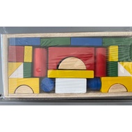 Mainan kanak2 bongkah kayu susun murah - building block
