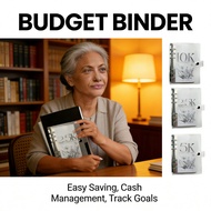 With Savings Challenges Budget Book Binder Planner, 2.5k, 5k, 10k Binder Book