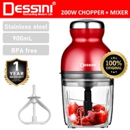 DESSINI 2IN1 Food Chopper Mixer 900ML 200W Meat Grinder Blender Pengisar Daging