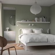 NESTTUN White Bed Frame Katil Putih Ikea Complete Set Queen Size