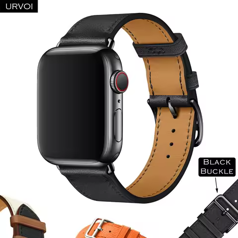 URVOI Leather band for apple watch series 11 10 9 8 7 SE ultra 3 2 single tour for iwatch straps wri