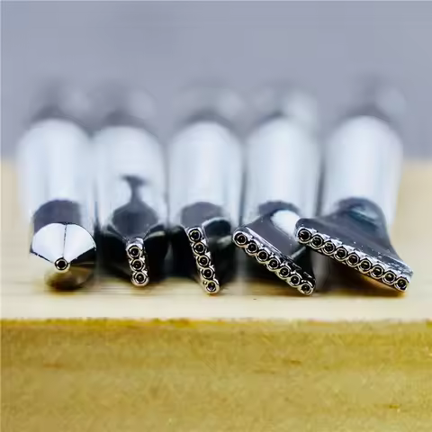 DIY Leather Craft Alloy Metal Background Stamps Tool Set LS.A101-1-3-5-7-9 Tools For Leather