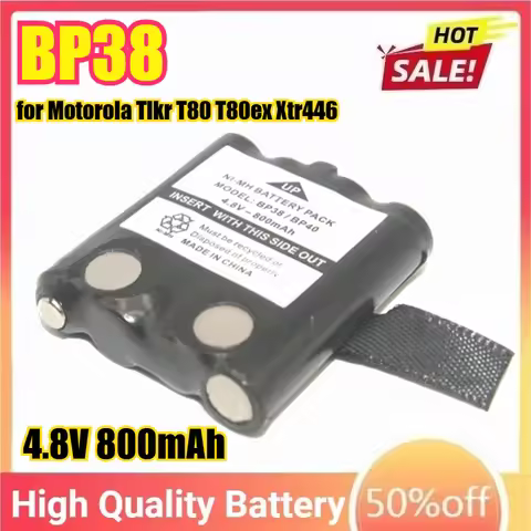 4.8V 800mAh BP38 Ni-Mh Battery for Motorola Tlkr T80 T80ex Xtr446 Xtb446 Xt180 Xtk446 Tlkr T61 T81 T
