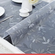 Alas Meja Plastik tebal bercorak transparent 2.0mm soft transparent table cloth PVC alas meja tebal 