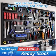 Pegboard Perforated Wall Organizer Metal Display Rack Wall Mounted Hole Board for Tools Hardware Sto