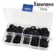 YUSENSS 350pcs Washer Assortment Kit 7 Sizes Black Hardware M2 M2.5 M3 M4 M5 M6 M8