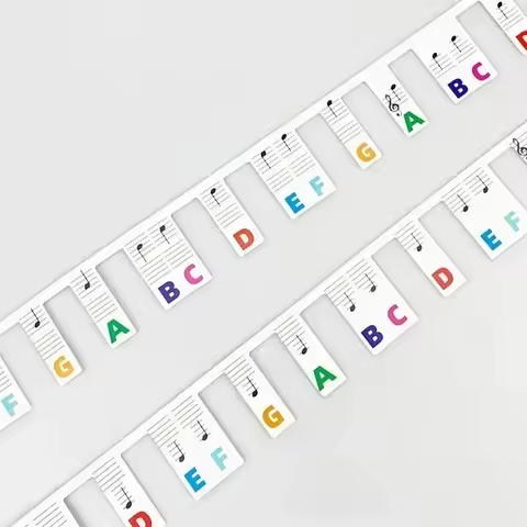 1 PC 88 Key Piano Keyboard Stickers, Removable Keyboard Note Labels, Beginner Piano Note Learning Gu