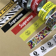 Ready Straw! High Quality Street Wear Decorative Tape supreme Creative Luggage Mobile Phone Notebook Wall Sticker Packing Sealing Tape