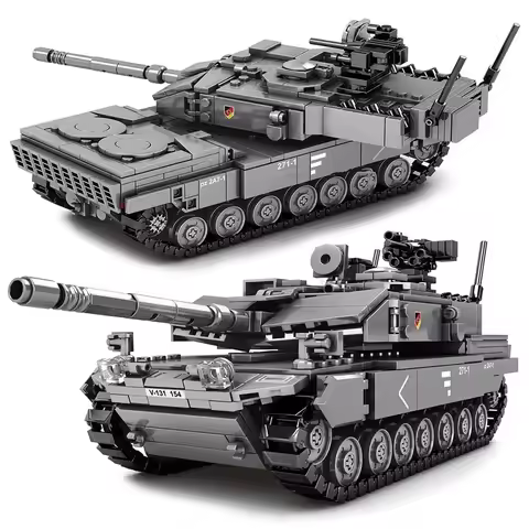 Military UK Tank 898PCS Challenger 2 Main Battle Tank Soldier Building Blocks Soldier Figures Army B