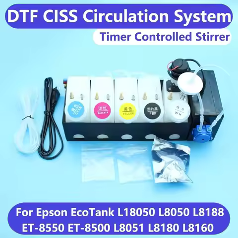ET 8550 White Ink Circulation System Ink Tank for Epson L1800 L800 L805 L18050 L8050 XP600 L8180 850